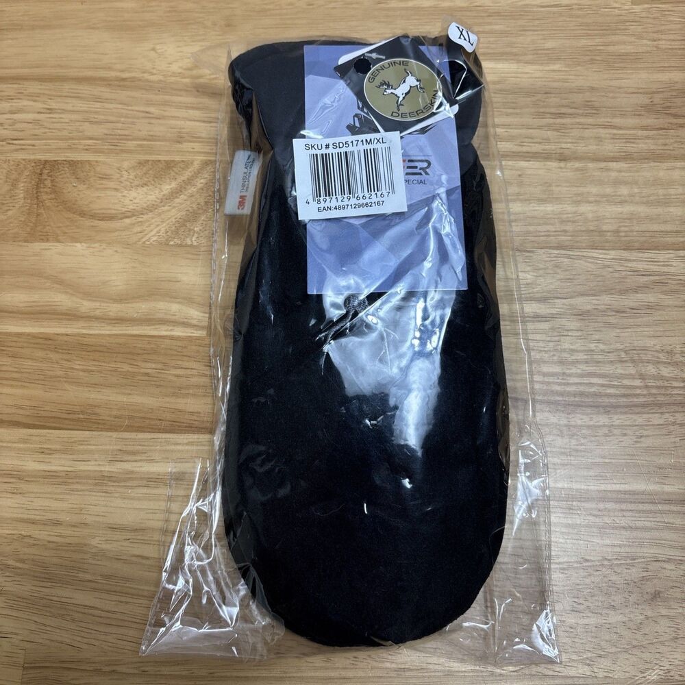 SKYDEER Deerskin Mittens Thinsulate Insulation Cold Weather Men Women XL New